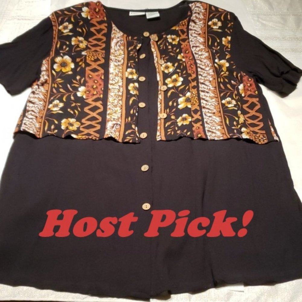 Tunic + Vest Illusion Top M Shirt NWOT - Picture 1 of 9